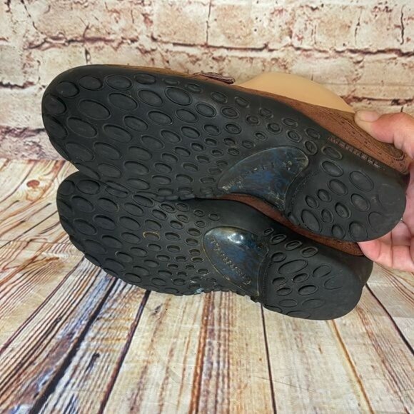 Merrell Plaza Bandeau Cherry Brown Suede Maryjane Shoes Sz 7.5 - Picture 7 of 9